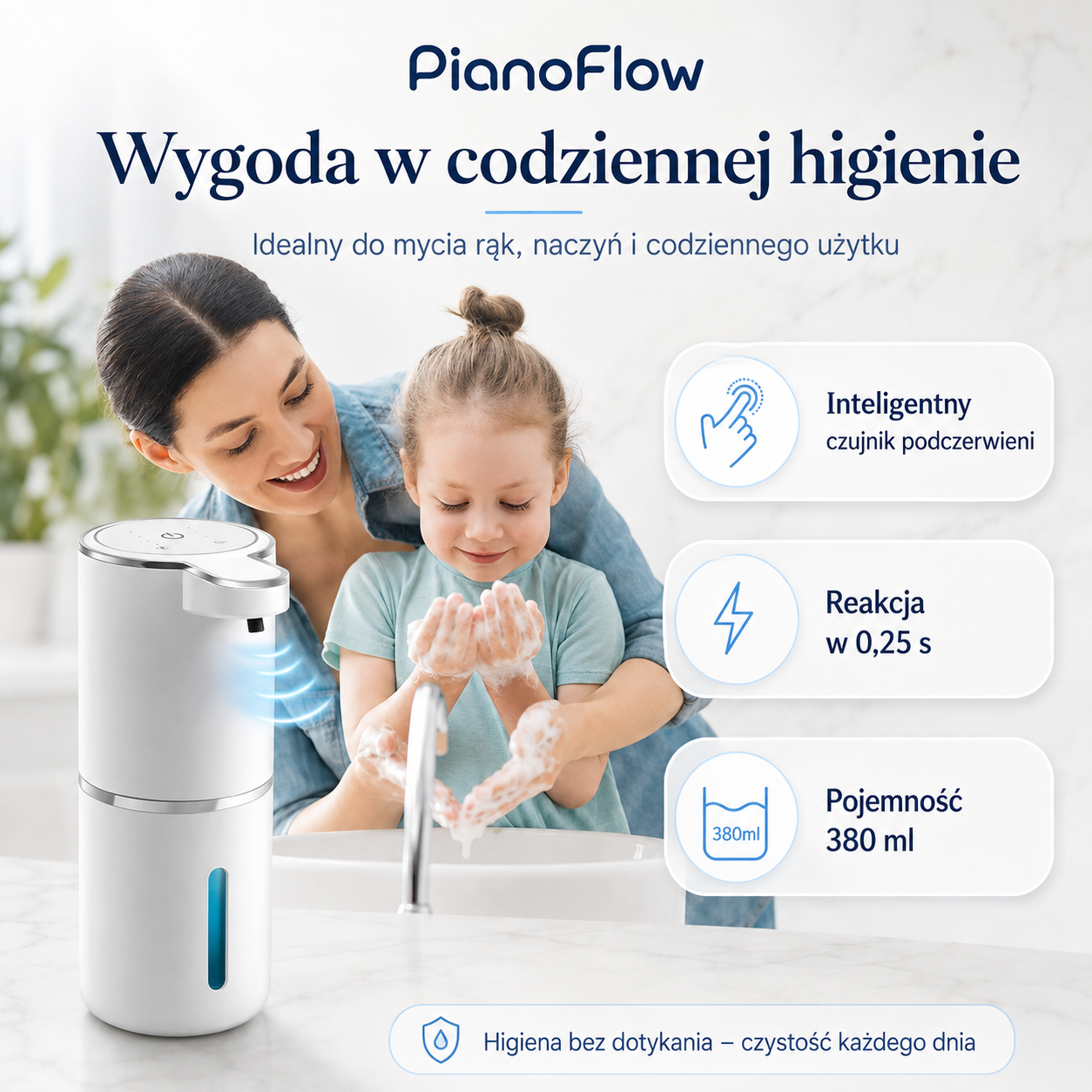 PianoFlow Air - Automatyczny dozownik do mydła